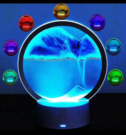 Magic Sand Glow Lamp ✨ | 3D Moving Sand Art LED Lamp with 1H, 2H & 3H Timer